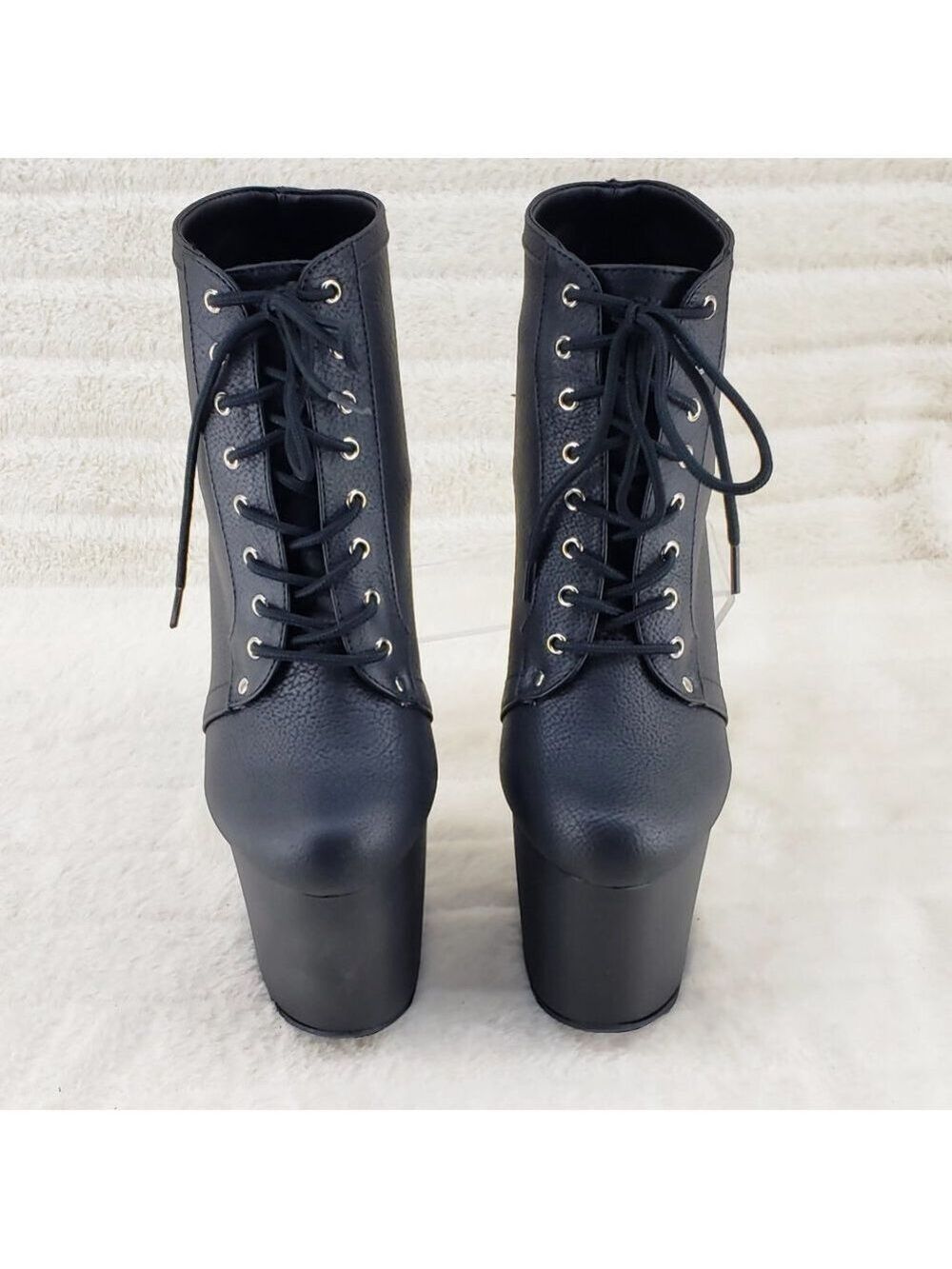 Spikes & Studs High Heel Platform Punk Rock Ankle Boots Fearless - Picture 9 of 11